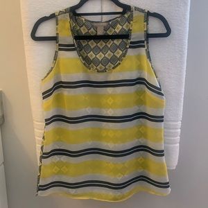 Banana Republic size Medium navy, yellow 100% polyester shell